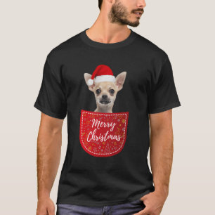 Chihuahua Christmas Dog In Your Pocket T-Shirt
