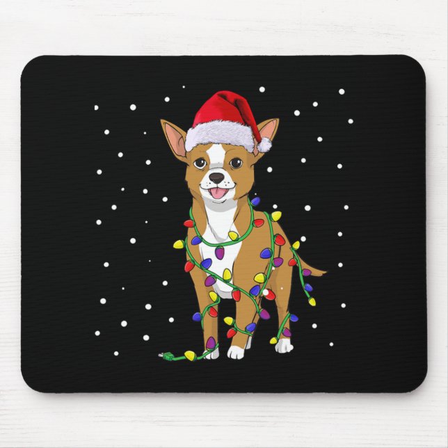 Chihuahua Christmas Dog Mouse Pad (Front)
