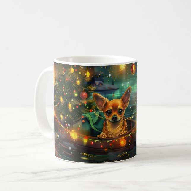 Chihuahua Christmas Festive Voyage Coffee Mug (Front Left)