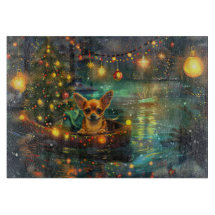 Chihuahua Christmas Festive Voyage Cutting Board