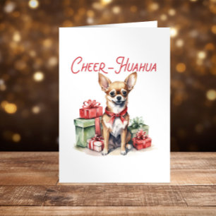 Chihuahua Christmas Happy Holidays funny Holiday Card