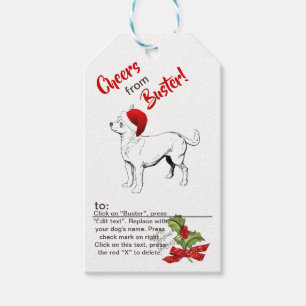 Chihuahua Christmas Holly Snowflake Personalise Gift Tags