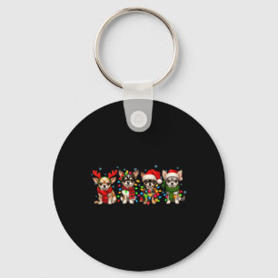 Chihuahua Christmas Key Ring