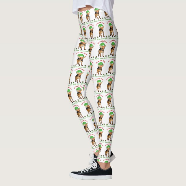 Chihuahua Christmas Leggings (Left)