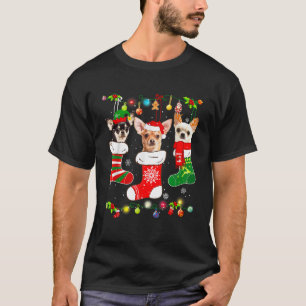 Chihuahua Christmas Lights Gift Funny Xmas Dog Lov T-Shirt
