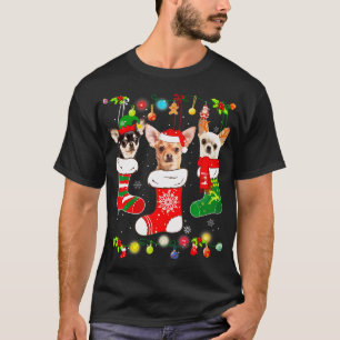 Chihuahua Christmas Lights Gift Funny Xmas Dog T-Shirt