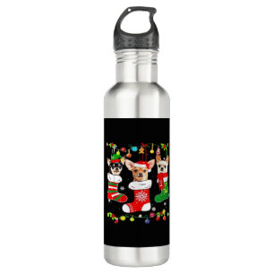 Chihuahua Christmas Lights Xmas Dog Classic T-Shir 710 Ml Water Bottle
