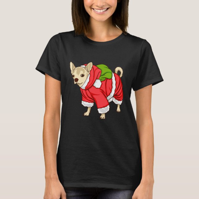 Chihuahua Christmas Lights  Xmas Dog T-Shirt (Front)