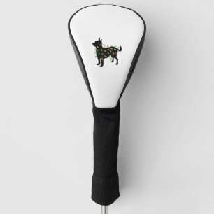 Chihuahua Christmas Lights Xmas Gift for Dog Lover Golf Head Cover