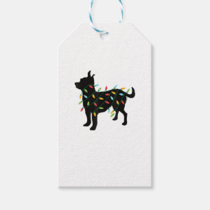 Chihuahua Christmas Lights Xmas Gift for Dog Lover Tags