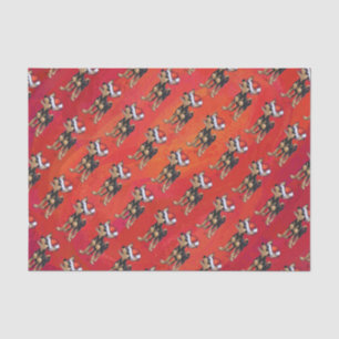 Chihuahua Christmas On Red Tissue Paper