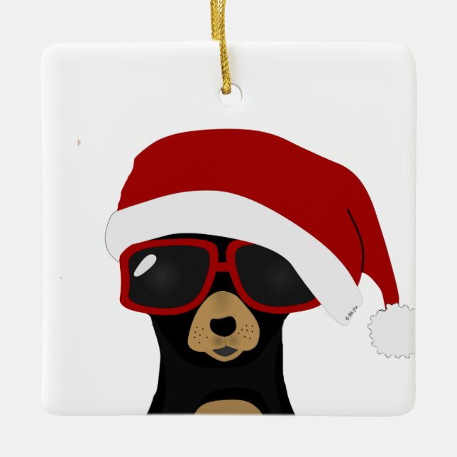 Chihuahua Christmas Ornament (Front)