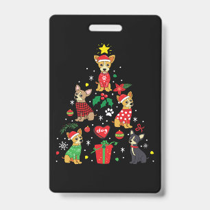 Chihuahua Christmas Ornament Tree ID Badge