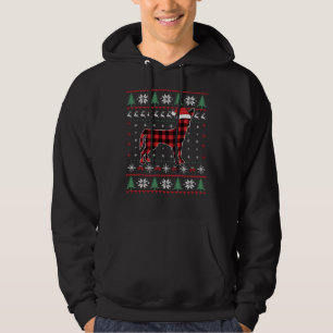 Chihuahua Christmas Pajama Red Plaid Dog Ugly Swea Hoodie