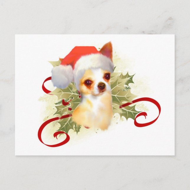 Chihuahua Christmas Postcard (Front)
