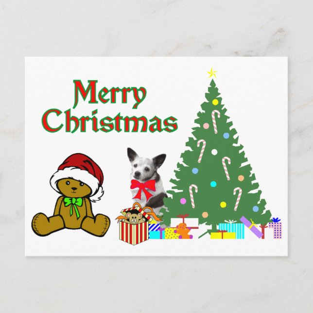 Chihuahua Christmas Postcards (Front)
