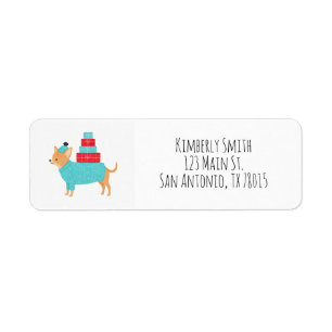 Chihuahua Christmas Return Address