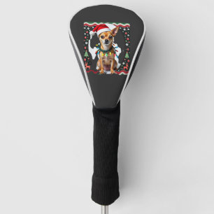 Chihuahua Christmas Santa Ugly Sweater Dog Lover X Golf Head Cover