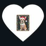 Chihuahua Christmas Santa Ugly Sweater Dog Lover X Heart Sticker<br><div class="desc">Chihuahua Christmas Santa Ugly Sweater Dog Lover Xmas 2</div>