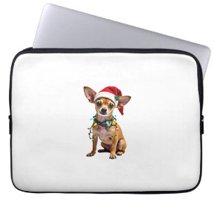 Chihuahua Christmas Santa Ugly Sweater Dog Lover X Laptop Sleeve