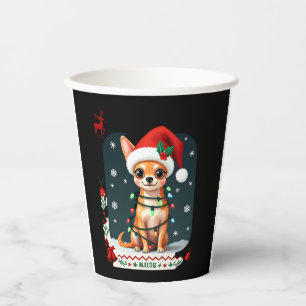 Chihuahua Christmas Santa Ugly Sweater Dog Lover X Paper Cups