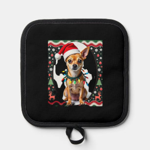 Chihuahua Christmas Santa Ugly Sweater Dog Lover X Pot Holder