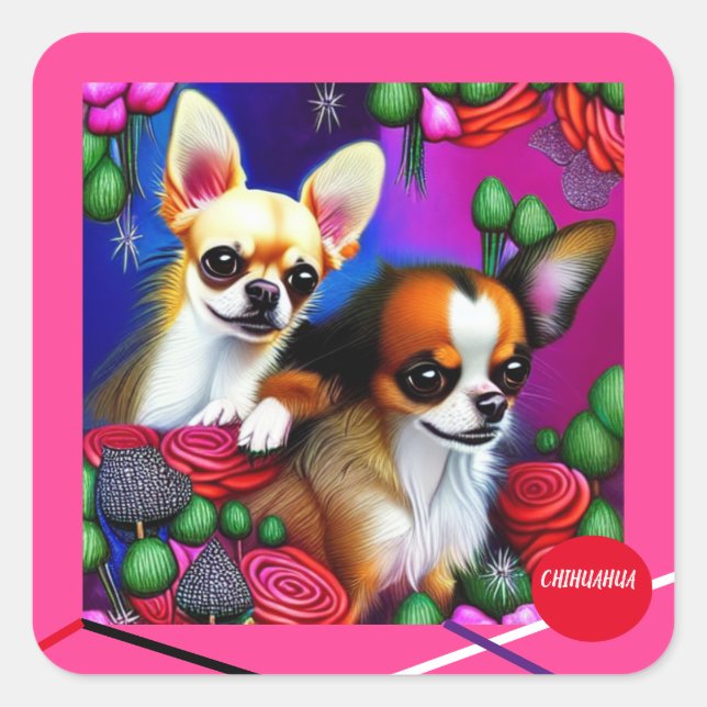 CHIHUAHUA Christmas Stickers (Front)