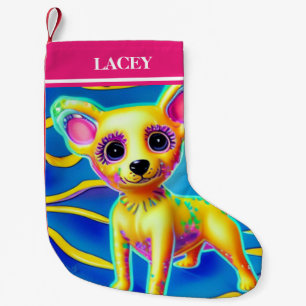 CHIHUAHUA Christmas Stocking with name.