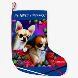 CHIHUAHUA Christmas Stocking with name.