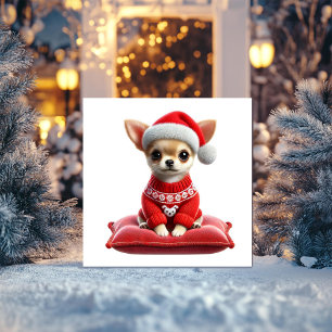 Chihuahua Christmas Sweater Holiday Card
