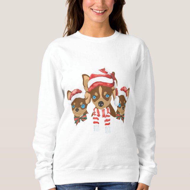 Chihuahua Christmas Sweatshirt (Front)