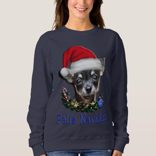 Chihuahua  Christmas Sweatshirt (Front)