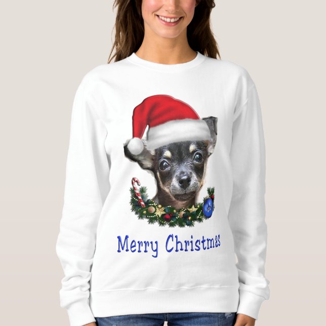 Chihuahua Christmas Sweatshirt (Front)
