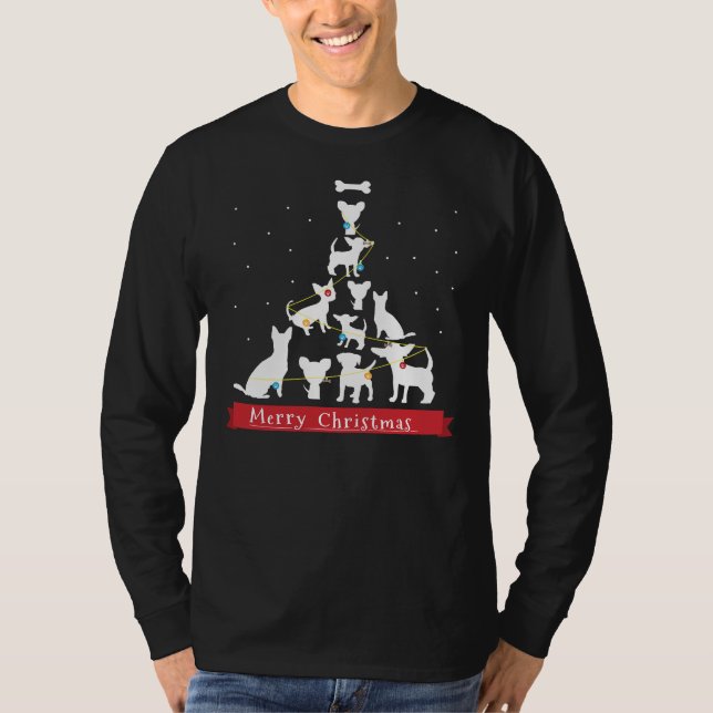 Chihuahua Christmas Tree For Chihuahua Christmas T T-Shirt (Front)