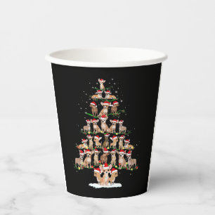 Chihuahua Christmas Tree Funny Tee Xmas Chihuahua  Paper Cups