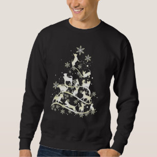 Chihuahua Christmas Tree Snowflakes Merry Xmas Dog Sweatshirt