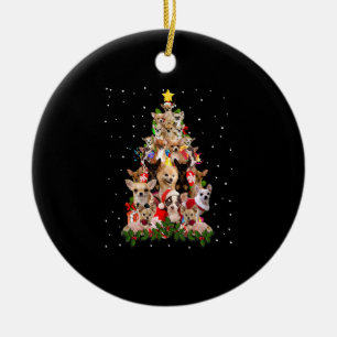 chihuahua christmas tree xmas gift chihuahua ceramic tree decoration