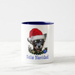 Chihuahua  Christmas Two-Tone Coffee Mug