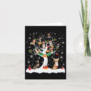 Chihuahua Christmas Xmas Tree Dog Lover Men Women Card
