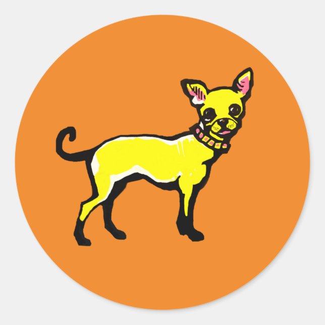 Chihuahua  classic round sticker (Front)