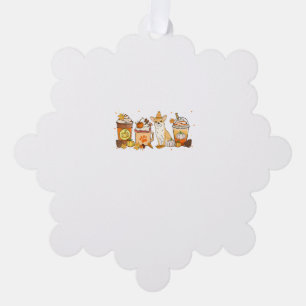 Chihuahua Coffee Pumpkin Spice Dog Lovers Fall Tha Tree Decoration Card