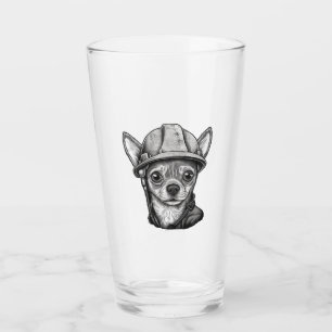 Chihuahua Construction Worker Construction Glass