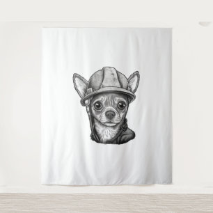 Chihuahua  Construction Worker  Construction    Tapestry