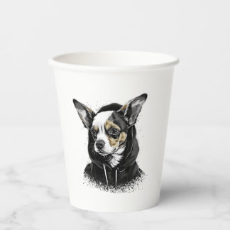 Chihuahua Cool Dog Rap Hip-Hop Gangster Paper Cups