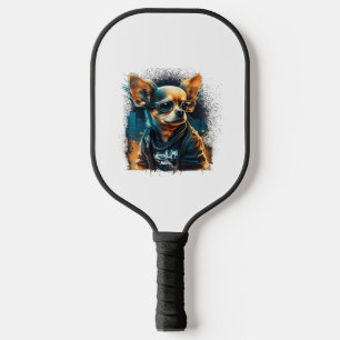 Chihuahua Cool Dog Rap Hip-Hop Gangster Pickleball Paddle