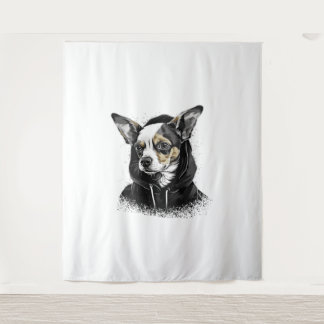 Chihuahua Cool Dog Rap Hip-Hop Gangster Tapestry