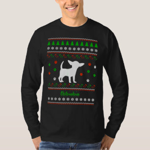 Chihuahua Cool Ugly Christmas Motif For Dog T-Shirt