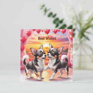 Chihuahua Coole Welpen Holiday Card
