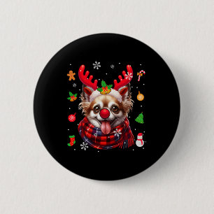 Chihuahua Cosplay Reindeer Christmas Costume Owner 6 Cm Round Badge