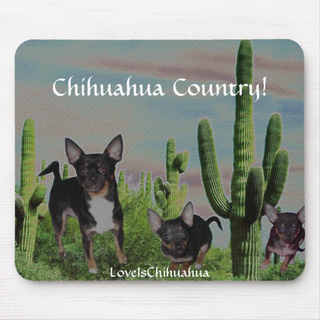 Chihuahua Country Cute MickeyElvis Mouse Pad (Front)